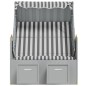 vidaXL Silla playa Strandkorb dosel ratán sintético madera gris blanco vidaXL Silla playa Strandkorb dosel ratán sintético madera gris blanco