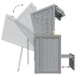 vidaXL Silla playa Strandkorb dosel ratán sintético madera gris blanco vidaXL Silla playa Strandkorb dosel ratán sintético madera gris blanco