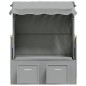vidaXL Silla playa Strandkorb con dosel ratán sintético madera gris vidaXL Silla playa Strandkorb con dosel ratán sintético madera gris