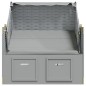 vidaXL Silla playa Strandkorb con dosel ratán sintético madera gris vidaXL Silla playa Strandkorb con dosel ratán sintético madera gris
