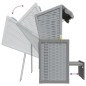 vidaXL Silla playa Strandkorb con dosel ratán sintético madera gris vidaXL Silla playa Strandkorb con dosel ratán sintético madera gris