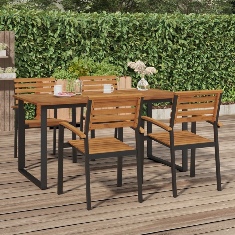vidaXL Mesa de jardín con patas en U madera maciza acacia 160x80x75 cm vidaXL Mesa de jardín con patas en U madera maciza acacia 160x80x75 cm