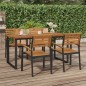 vidaXL Mesa de jardín con patas en U madera maciza acacia 160x80x75 cm vidaXL Mesa de jardín con patas en U madera maciza acacia 160x80x75 cm