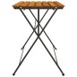 vidaXL Mesa de cafetería plegable madera acacia y acero 100x54x71 cm vidaXL Mesa de cafetería plegable madera acacia y acero 100x54x71 cm