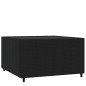 vidaXL Mesa de centro jardín cuadrada ratán sintético negro 50x50x30cm vidaXL Mesa de centro jardín cuadrada ratán sintético negro 50x50x30cm