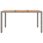 vidaXL Mesa de jardín ratán PE gris y superficie madera maciza acacia vidaXL Mesa de jardín ratán PE gris y superficie madera maciza acacia