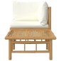 vidaXL Set de muebles de jardín 2 piezas bambú y cojines blanco crema vidaXL Set de muebles de jardín 2 piezas bambú y cojines blanco crema