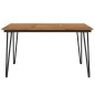 vidaXL Mesa de jardín con patas en U madera maciza acacia 148x80x75 cm