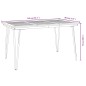 vidaXL Mesa de jardín con patas en U madera maciza acacia 148x80x75 cm