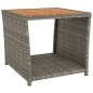vidaXL Mesita de ratán sintético negro y superficie de madera acacia vidaXL Mesita de ratán sintético negro y superficie de madera acacia
