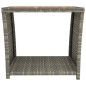 vidaXL Mesita de ratán sintético negro y superficie de madera acacia vidaXL Mesita de ratán sintético negro y superficie de madera acacia