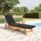 vidaXL Tumbona con mesa ratán sintético y madera maciza de acacia vidaXL Tumbona con mesa ratán sintético y madera maciza de acacia