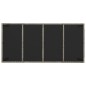 vidaXL Mesa de jardín superficie de vidrio ratán PE gris 190x90x75 cm vidaXL Mesa de jardín superficie de vidrio ratán PE gris 190x90x75 cm
