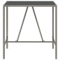 vidaXL Mesa alta bar con superficie vidrio ratán PE gris 110x70x110 cm vidaXL Mesa alta bar con superficie vidrio ratán PE gris 110x70x110 cm