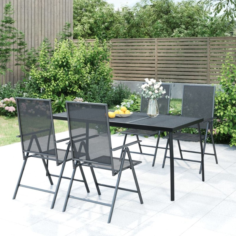 vidaXL Mesa de jardín malla de acero gris antracita 165x80x72 cm vidaXL Mesa de jardín malla de acero gris antracita 165x80x72 cm