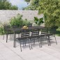 vidaXL Mesa de jardín acero gris antracita 200x100x71 cm vidaXL Mesa de jardín acero gris antracita 200x100x71 cm