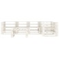 vidaXL Juego de muebles de palets para jardín 6 piezas madera blanco vidaXL Juego de muebles de palets para jardín 6 piezas madera blanco