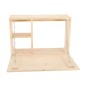 Esschert Design Barra de pared con estante plegable M natural Esschert Design Barra de pared con estante plegable M natural