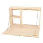 Esschert Design Barra de pared con estante plegable M natural Esschert Design Barra de pared con estante plegable M natural