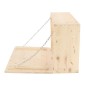 Esschert Design Barra de pared con estante plegable M natural Esschert Design Barra de pared con estante plegable M natural