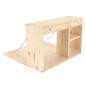 Esschert Design Barra de pared con estante plegable M natural Esschert Design Barra de pared con estante plegable M natural