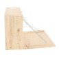 Esschert Design Barra de pared con estante plegable M natural Esschert Design Barra de pared con estante plegable M natural