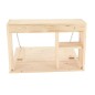 Esschert Design Barra de pared con estante plegable M natural Esschert Design Barra de pared con estante plegable M natural