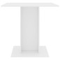 vidaXL Mesa de comedor de madera contrachapada blanco 80x80x75 cm vidaXL Mesa de comedor de madera contrachapada blanco 80x80x75 cm