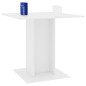 vidaXL Mesa de comedor de madera contrachapada blanco 80x80x75 cm vidaXL Mesa de comedor de madera contrachapada blanco 80x80x75 cm