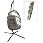 ProGarden Silla colgante con base verde oscuro ProGarden Silla colgante con base verde oscuro