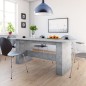 vidaXL Mesa de comedor madera de ingeniería gris hormigón 180x90x76 cm vidaXL Mesa de comedor madera de ingeniería gris hormigón 180x90x76 cm