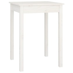 vidaXL Mesa de comedor madera maciza de pino blanca 55x55x75 cm