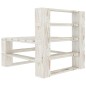 vidaXL Juego de muebles de palets para jardín 6 piezas madera blanco vidaXL Juego de muebles de palets para jardín 6 piezas madera blanco