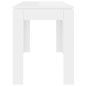 vidaXL Mesa de comedor madera de ingeniería blanco brillo 120x60x76 cm vidaXL Mesa de comedor madera de ingeniería blanco brillo 120x60x76 cm