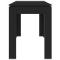 vidaXL Mesa de comedor de madera contrachapada negro 120x60x76 cm vidaXL Mesa de comedor de madera contrachapada negro 120x60x76 cm