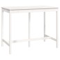 vidaXL Mesa alta de bar madera maciza de pino blanco 140x80x110 cm vidaXL Mesa alta de bar madera maciza de pino blanco 140x80x110 cm