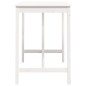vidaXL Mesa alta de bar madera maciza de pino blanco 140x80x110 cm vidaXL Mesa alta de bar madera maciza de pino blanco 140x80x110 cm