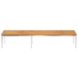 vidaXL Tumbona con cojín madera maciza de acacia y acero inoxidable vidaXL Tumbona con cojín madera maciza de acacia y acero inoxidable