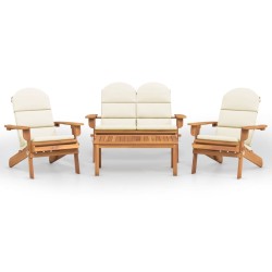 vidaXL Juego de muebles de jardín Adirondack 4 piezas madera acacia
