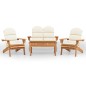 vidaXL Juego de muebles de jardín Adirondack 4 piezas madera acacia vidaXL Juego de muebles de jardín Adirondack 4 piezas madera acacia