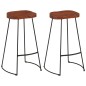 vidaXL Taburetes de bar Gavin 2 uds madera mango maciza 50x40x78 cm vidaXL Taburetes de bar Gavin 2 uds madera mango maciza 50x40x78 cm