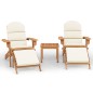 vidaXL Juego de muebles de jardín Adirondack 3 piezas madera acacia
