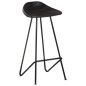 vidaXL Taburetes de cocina 2 unidades cuero auténtico negro vidaXL Taburetes de cocina 2 unidades cuero auténtico negro