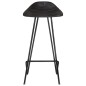 vidaXL Taburetes de cocina 2 unidades cuero auténtico negro vidaXL Taburetes de cocina 2 unidades cuero auténtico negro