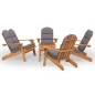 vidaXL Juego de muebles de jardín Adirondack 5 piezas madera acacia