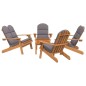 vidaXL Juego de muebles de jardín Adirondack 5 piezas madera acacia