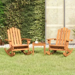 vidaXL Juego de muebles de jardín Adirondack 3 piezas madera acacia