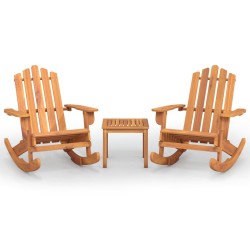 vidaXL Juego de muebles de jardín Adirondack 3 piezas madera acacia
