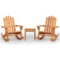vidaXL Juego de muebles de jardín Adirondack 3 piezas madera acacia