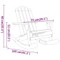 vidaXL Juego de muebles de jardín Adirondack 3 piezas madera acacia